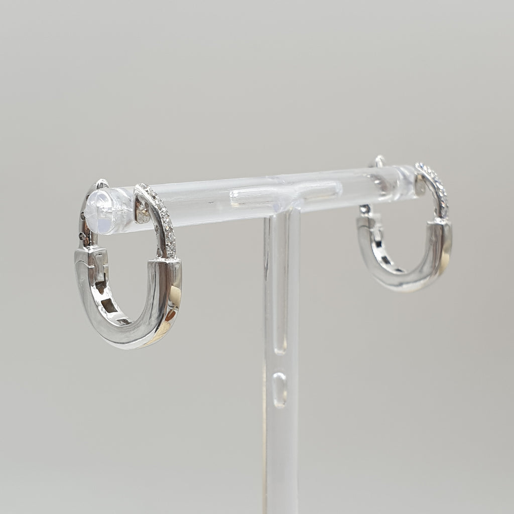 Padlock Earrings - 18K White Gold (SOLD - INQUIRE FOR MADE TO ORDER)