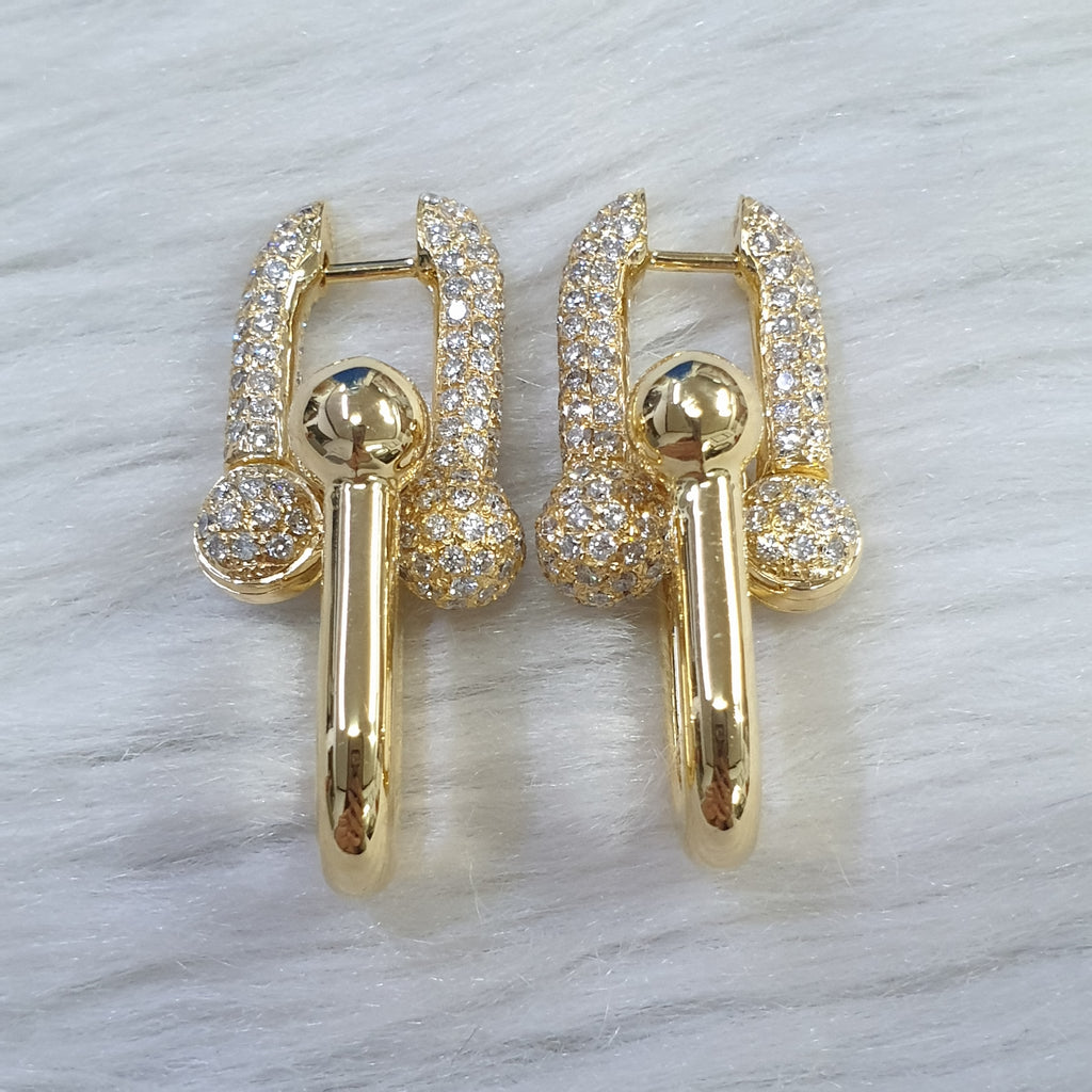 Hardware Pair Earring - 18K Yellow Gold