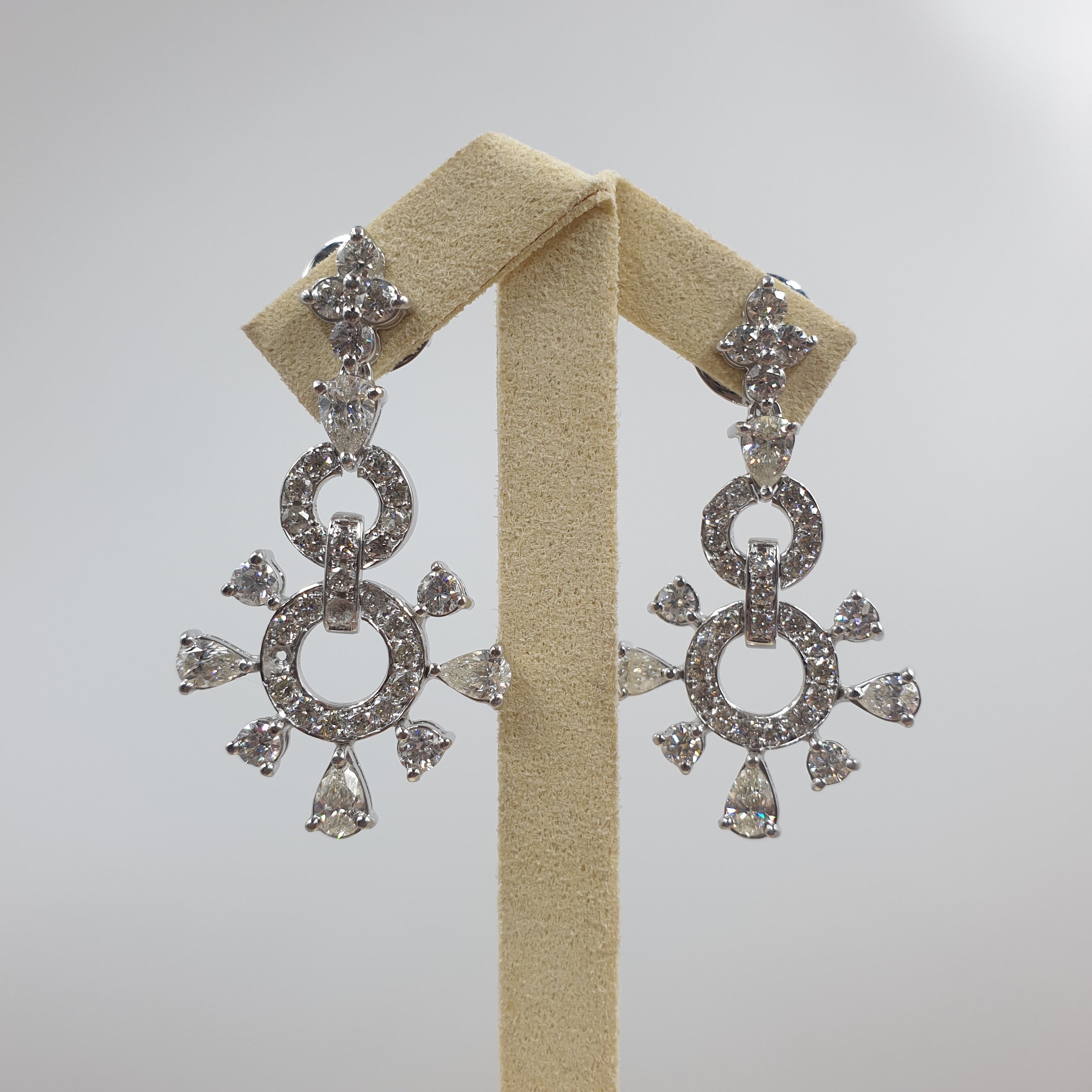 Dangling Pair Earring WG - 14K White Gold