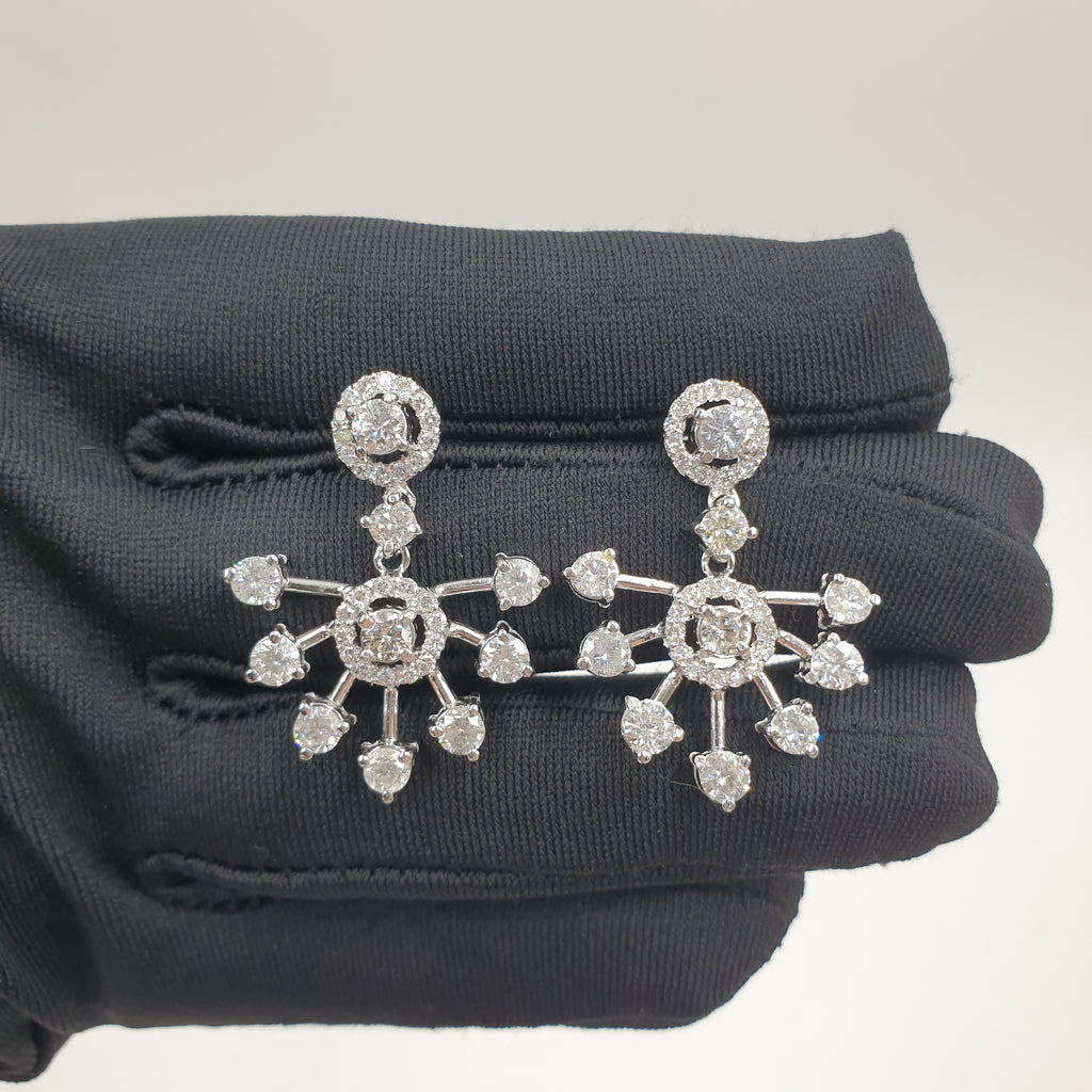 Pair Earring -14K White Gold
