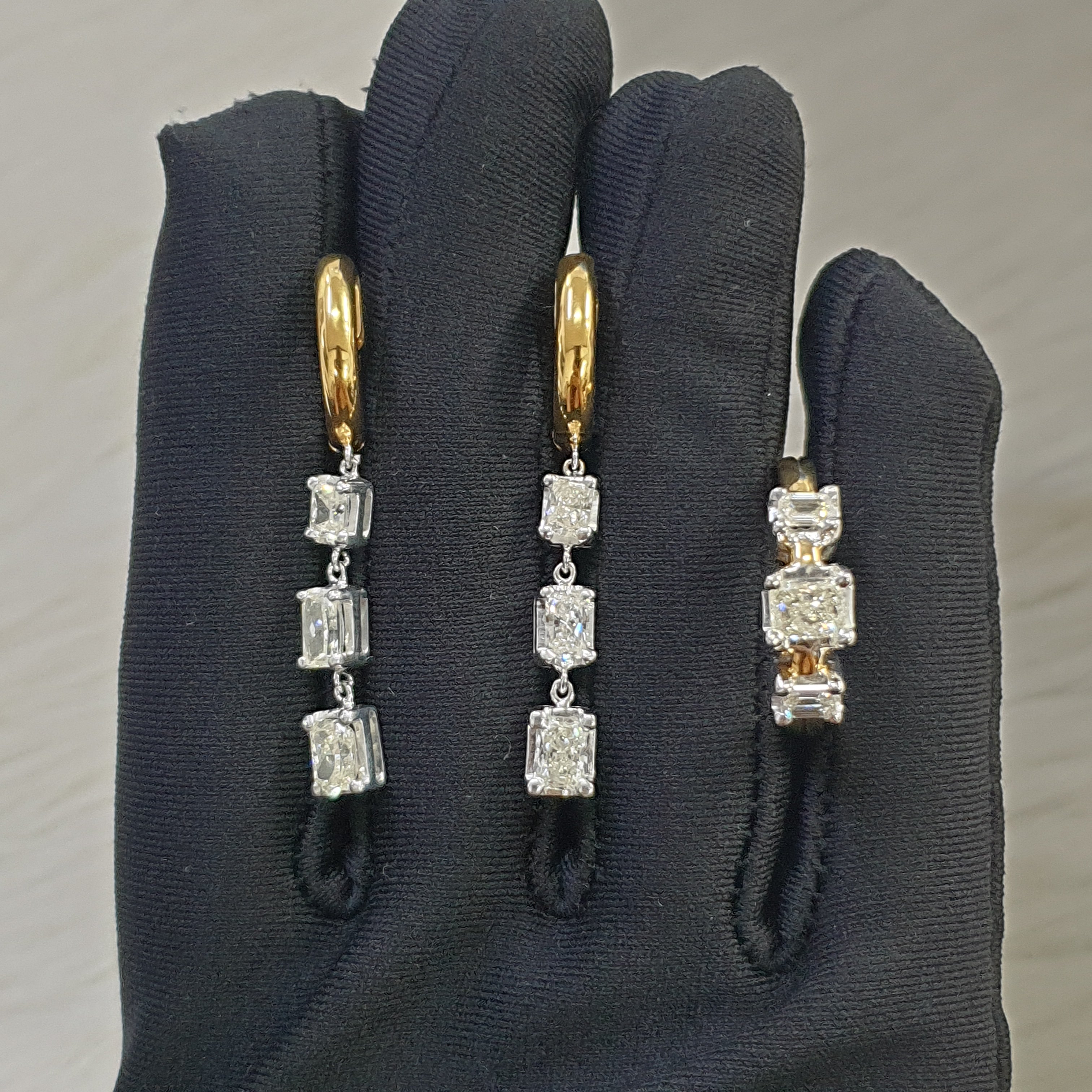 Dangling Terno - 14K Two-tone