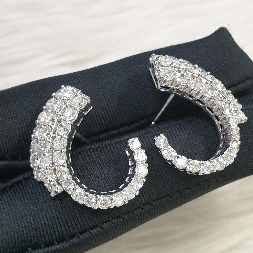 Pair Earring -14K White Gold