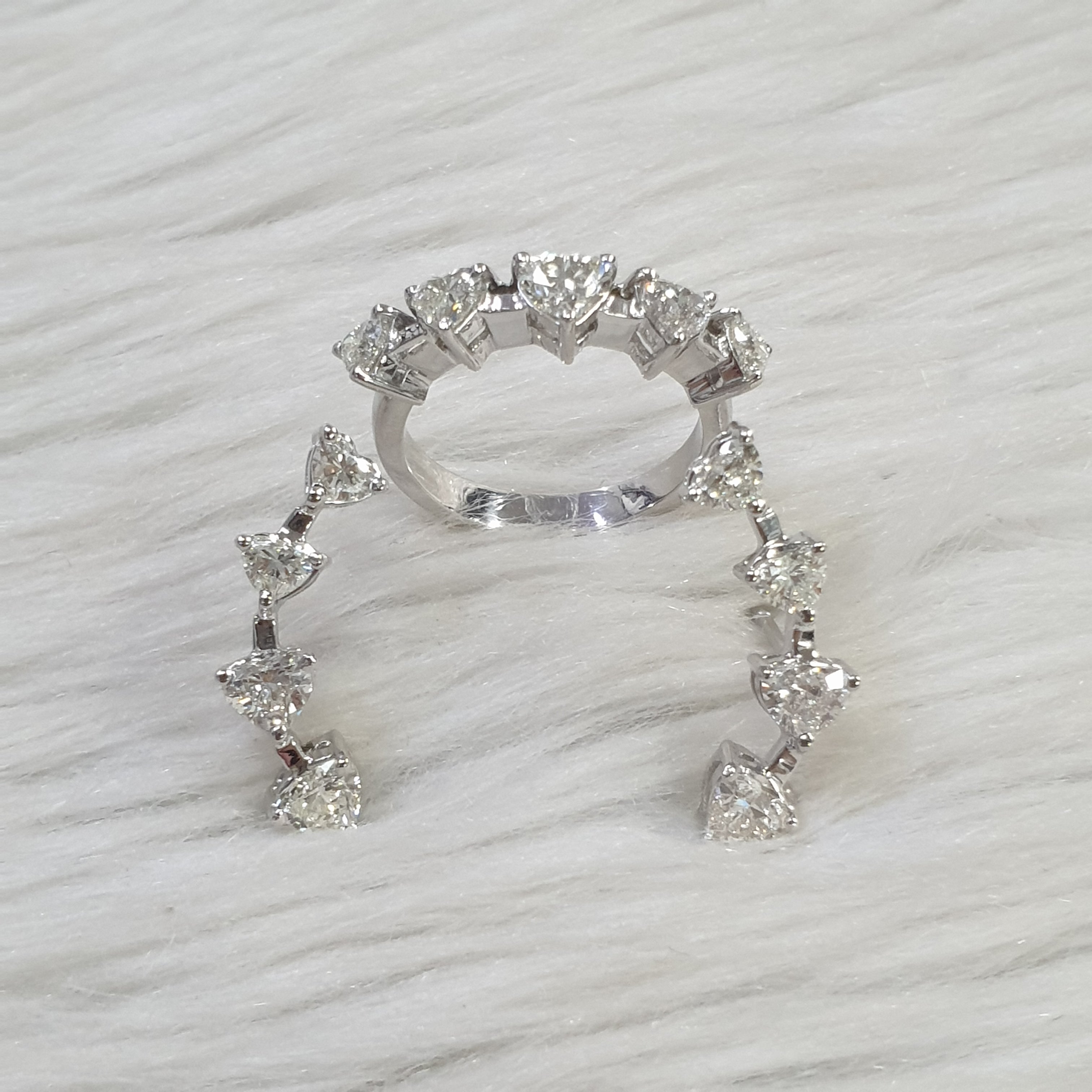 Heart Crawler Terno -14K White Gold