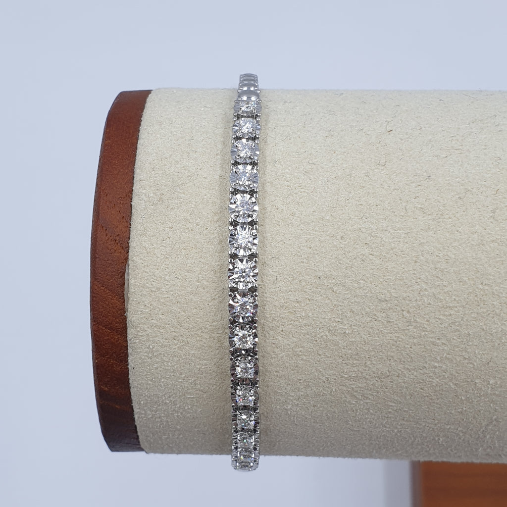 Tennis Bracelet - 18K White Gold