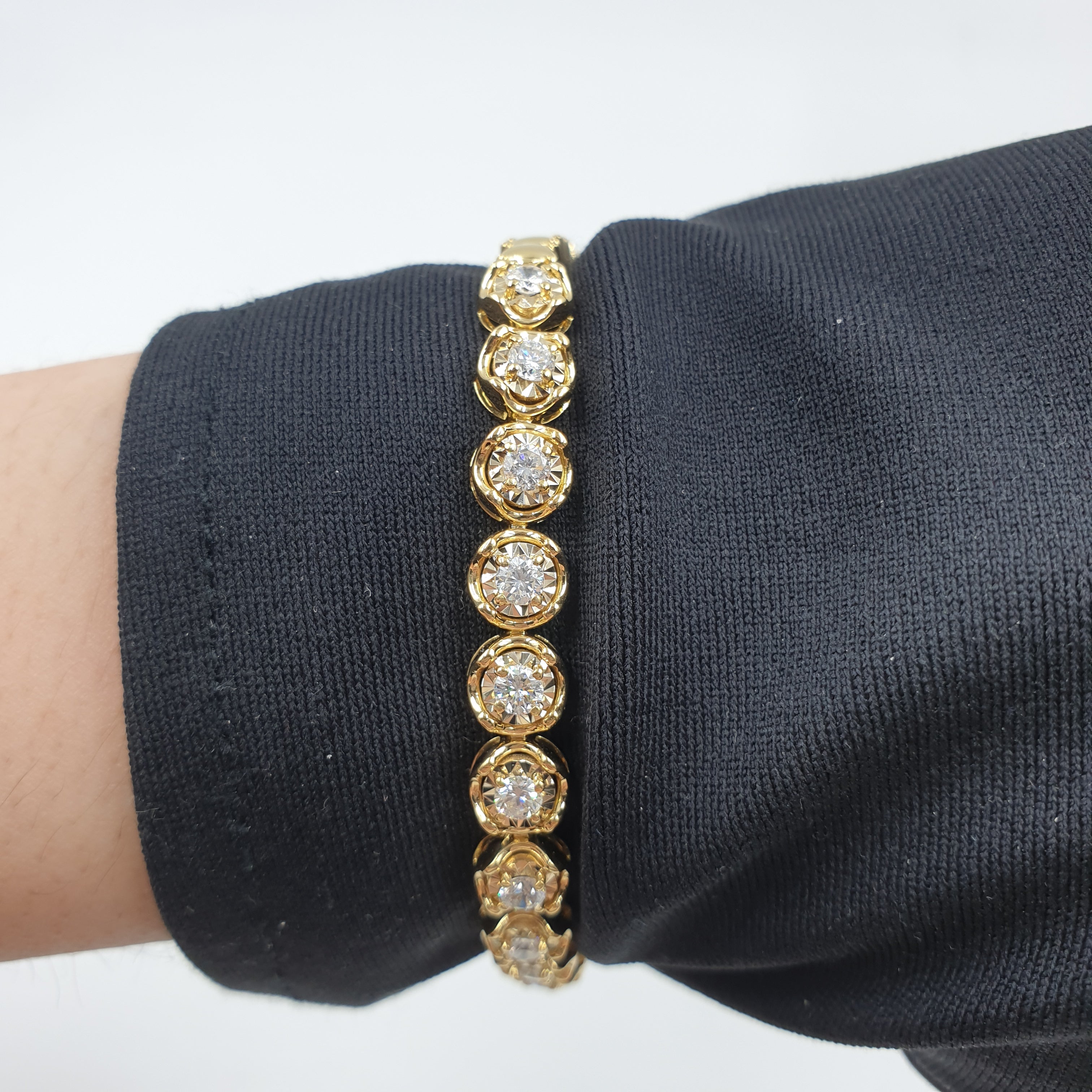 Tennis Bracelet - 18K Yellow Gold