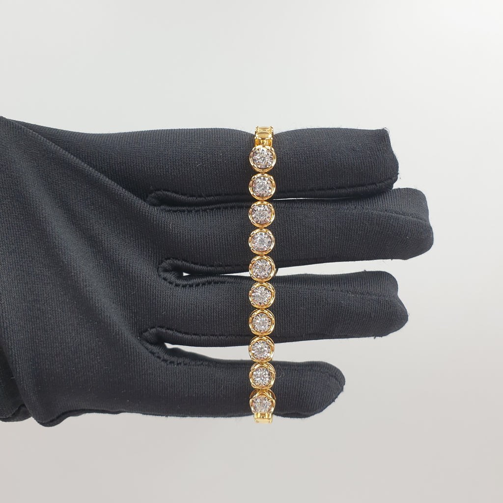 Tennis Bracelet - 18K Yellow Gold