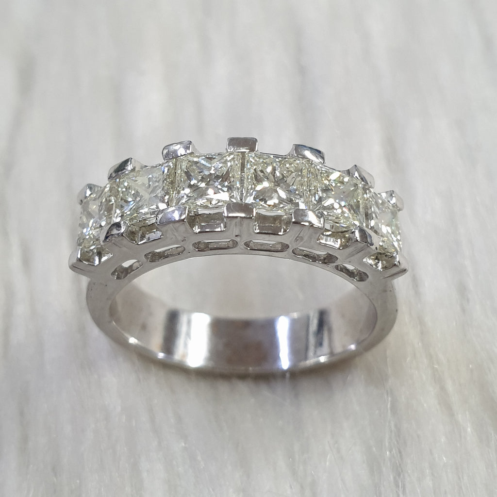 Half Eternity Ring - 14K White Gold