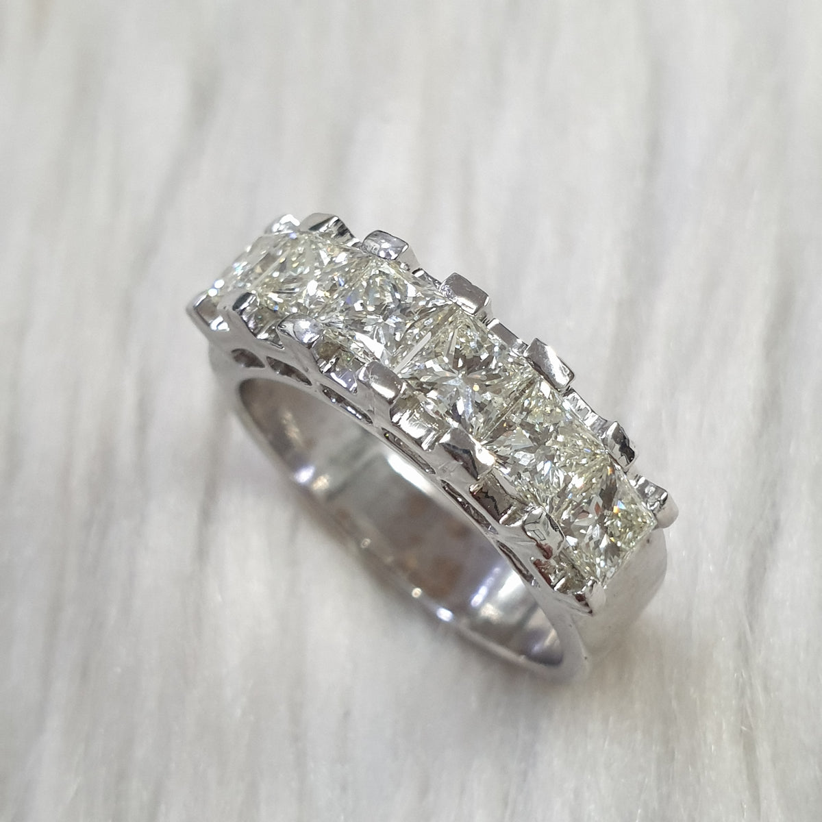 Half Eternity Ring - 14K White Gold
