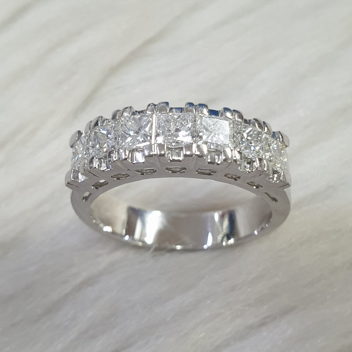 Half Eternity Ring - 14K White Gold