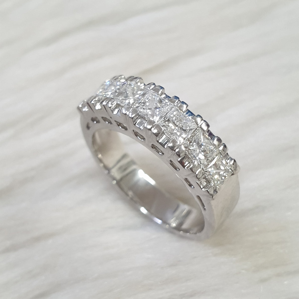 Half Eternity Ring - 14K White Gold
