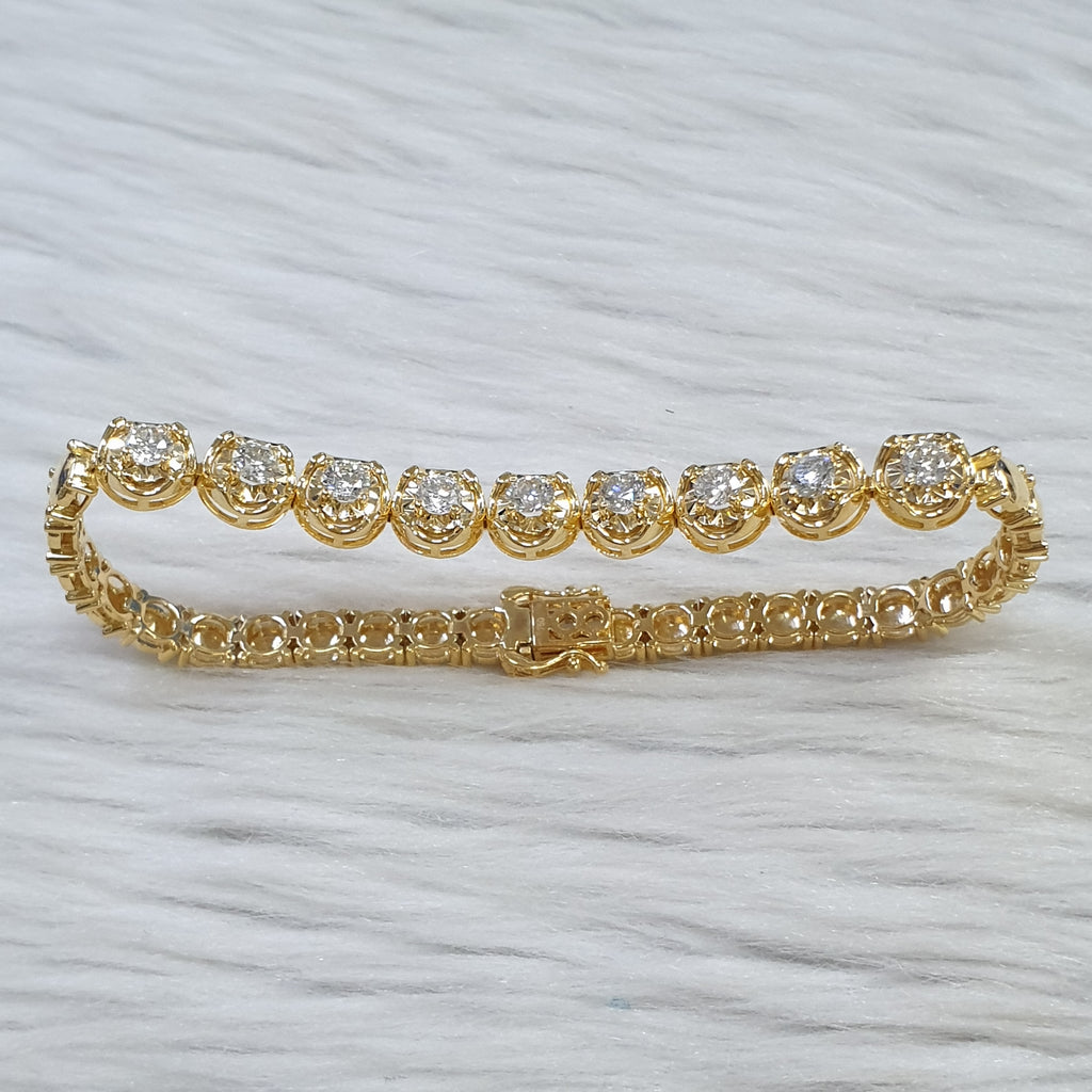 Diamond Bracelet - 18K Yellow Gold