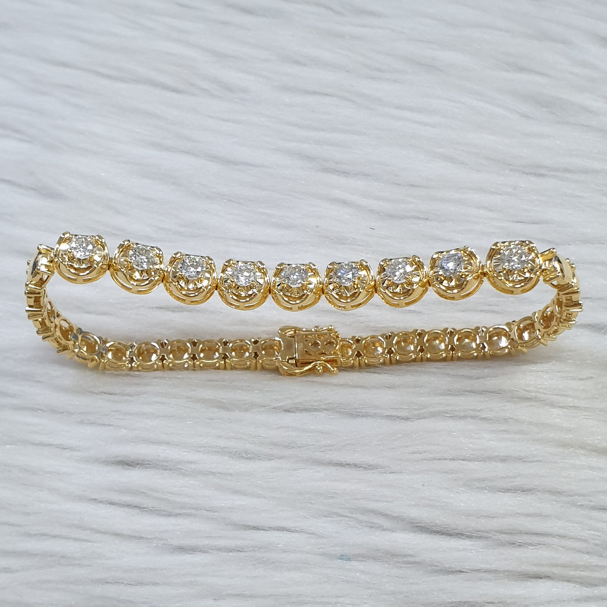 Diamond Bracelet - 18K Yellow Gold