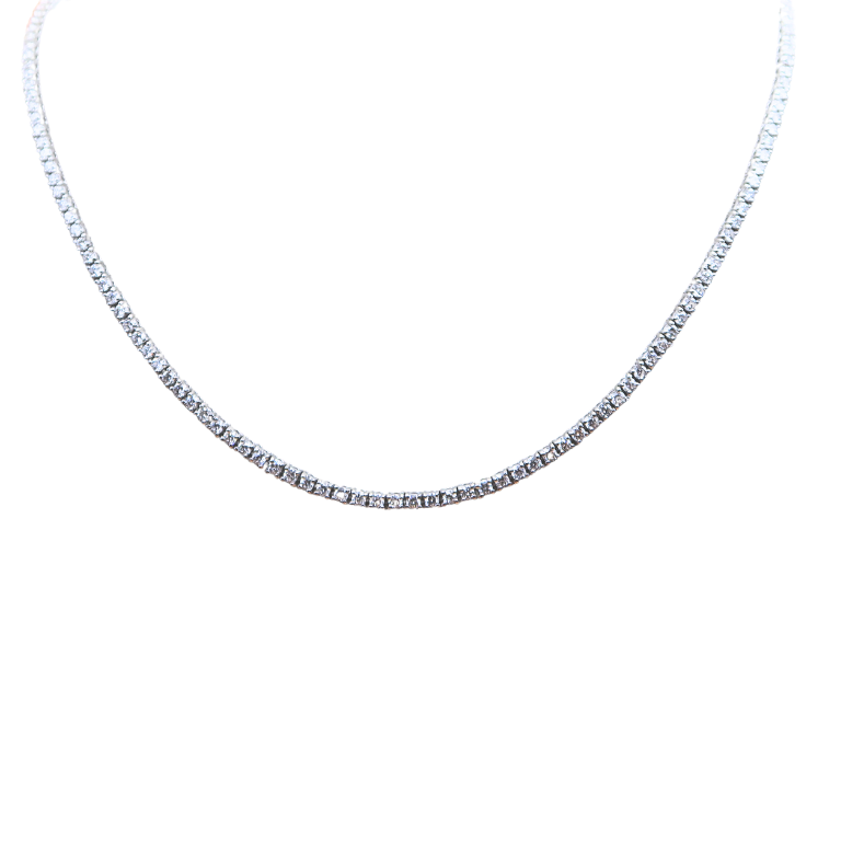 Tennis Necklace – 18K White Gold (SOLD - INQUIRE FOR MADE TO ORDER)
