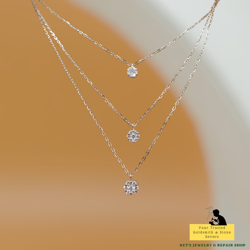 THREE LINER ROSITAS NECKLACE - 18K Rose Gold