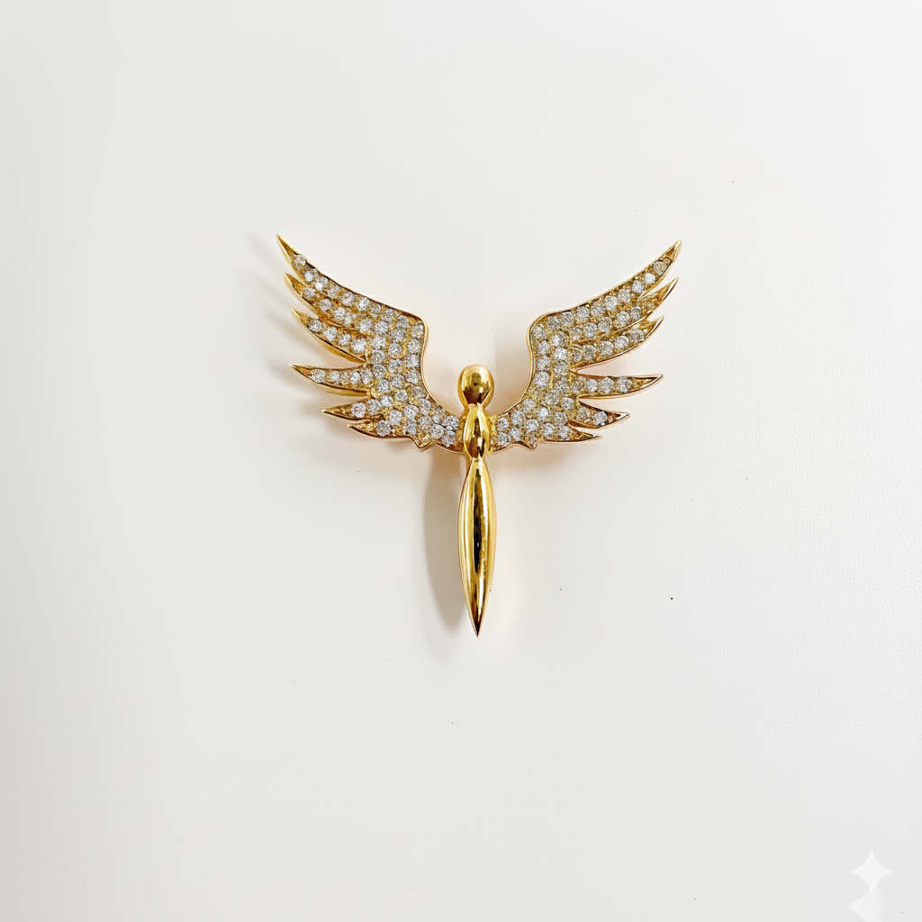 Angel Pin/Pendant – 14K Yellow Gold
