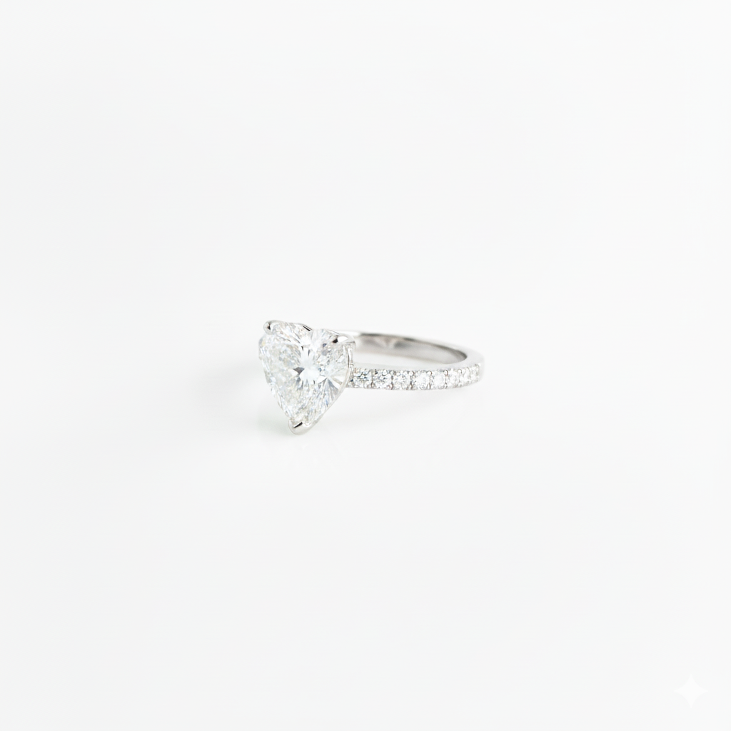 Heart-Shaped Tiffany Ring – 14K White Gold