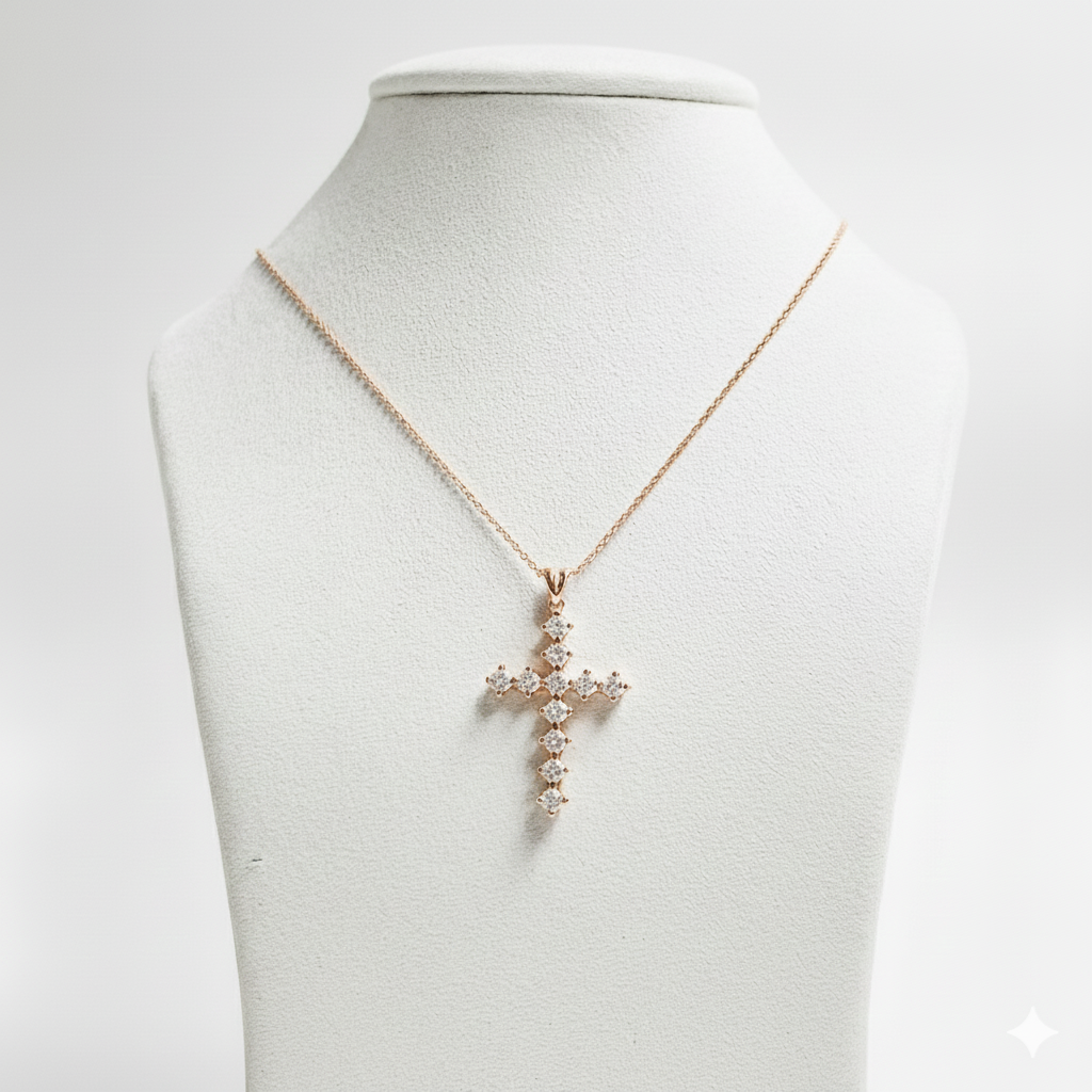 Cross Pendant - 18K Yellow Gold (SOLD - INQUIRE FOR MADE TO ORDER)