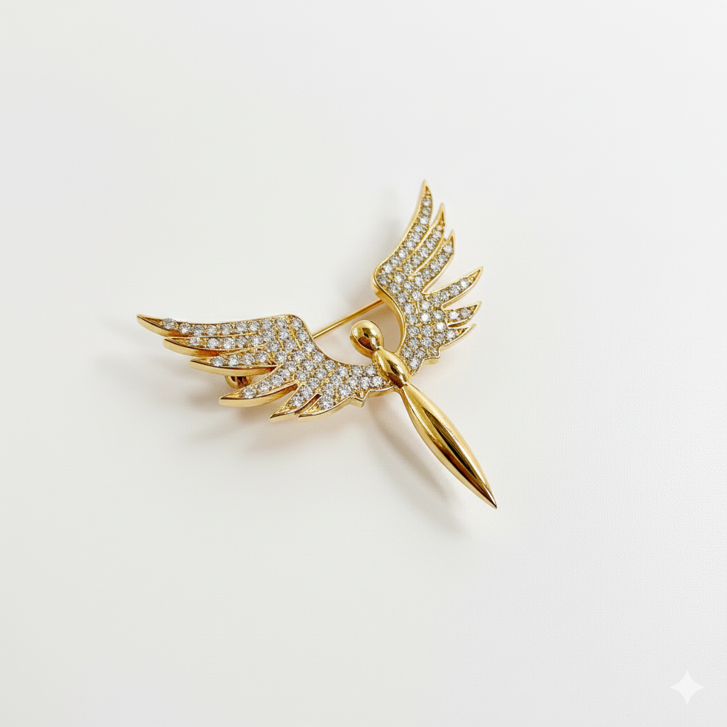 Angel Pin/Pendant – 14K Yellow Gold