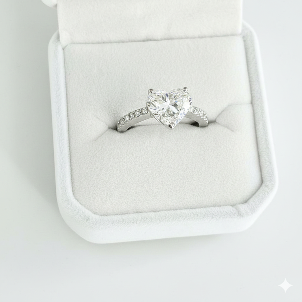 Heart-Shaped Tiffany Ring – 14K White Gold