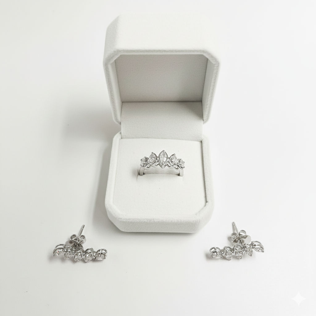 Diamond Terno Set – 14K White Gold (SOLD - AVAILABLE FOR MADE TO ORDER)