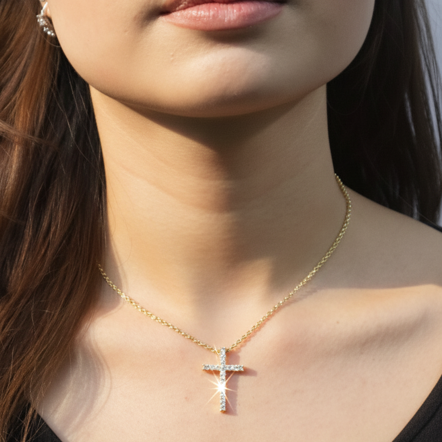 Cross Pendant - 18K Yellow Gold (SOLD - INQUIRE FOR MADE TO ORDER)