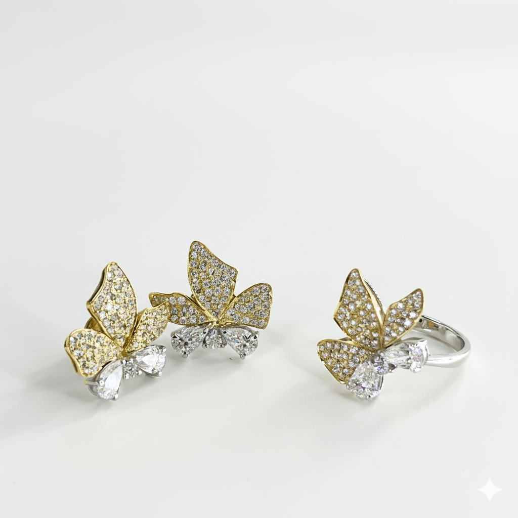 Diamond Terno Set – 14K Yellow & White Gold