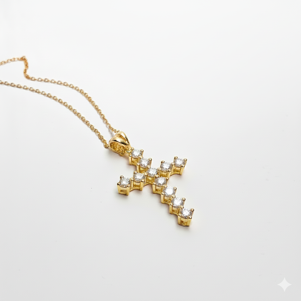 Cross Pendant - 18K Yellow Gold (SOLD - INQUIRE FOR MADE TO ORDER)