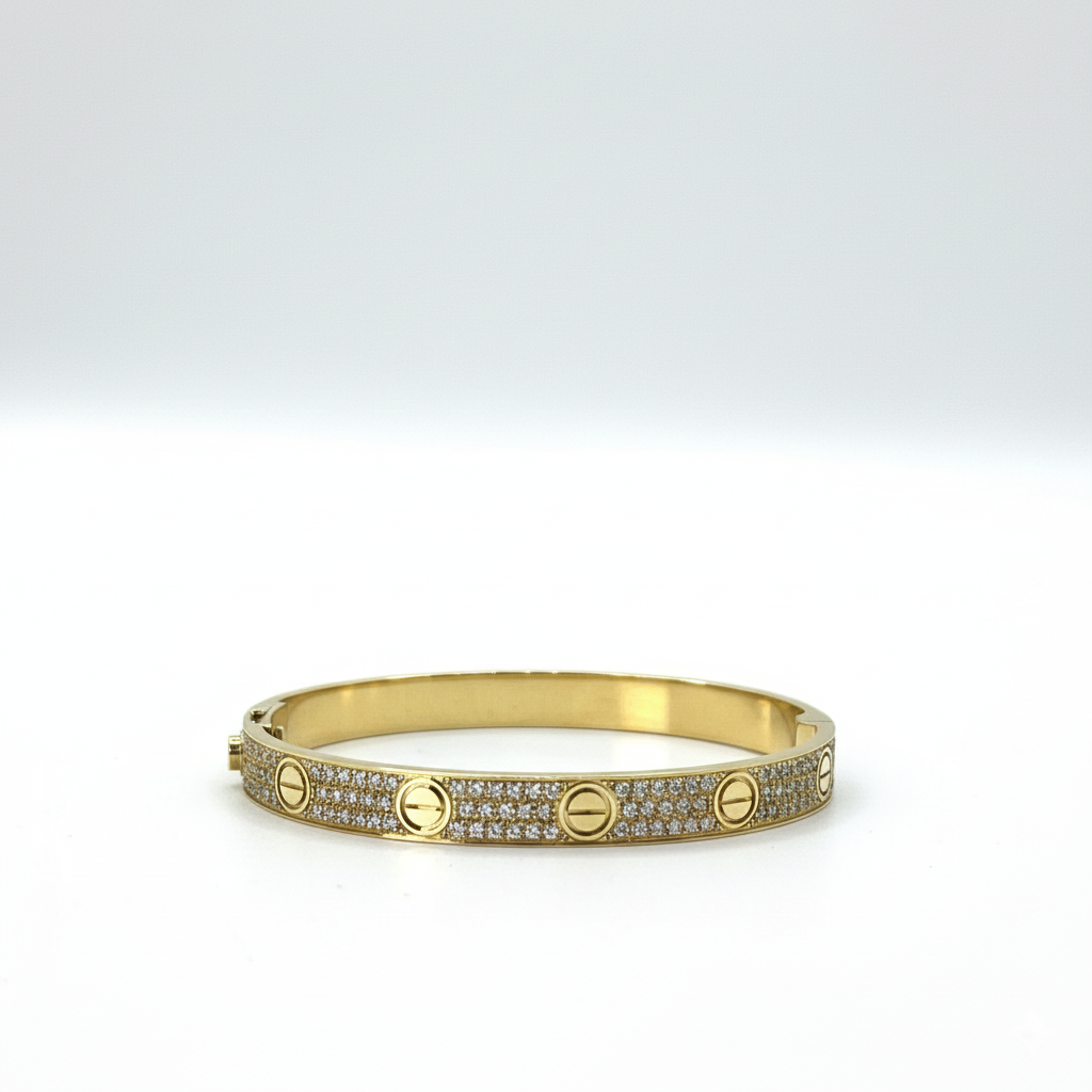 Pavé Love Bangle (SOLD - INQUIRE FOR MADE TO ORDER)