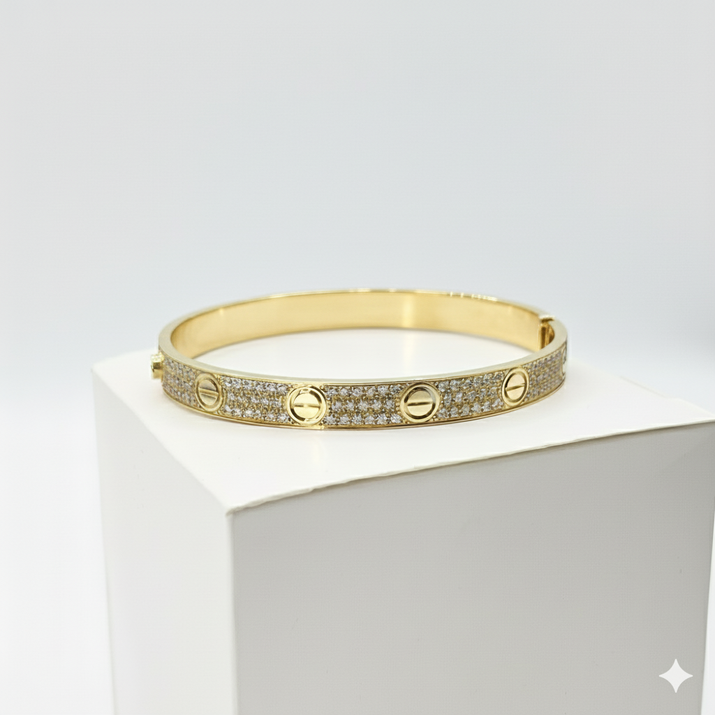 Pavé Love Bangle (SOLD - INQUIRE FOR MADE TO ORDER)