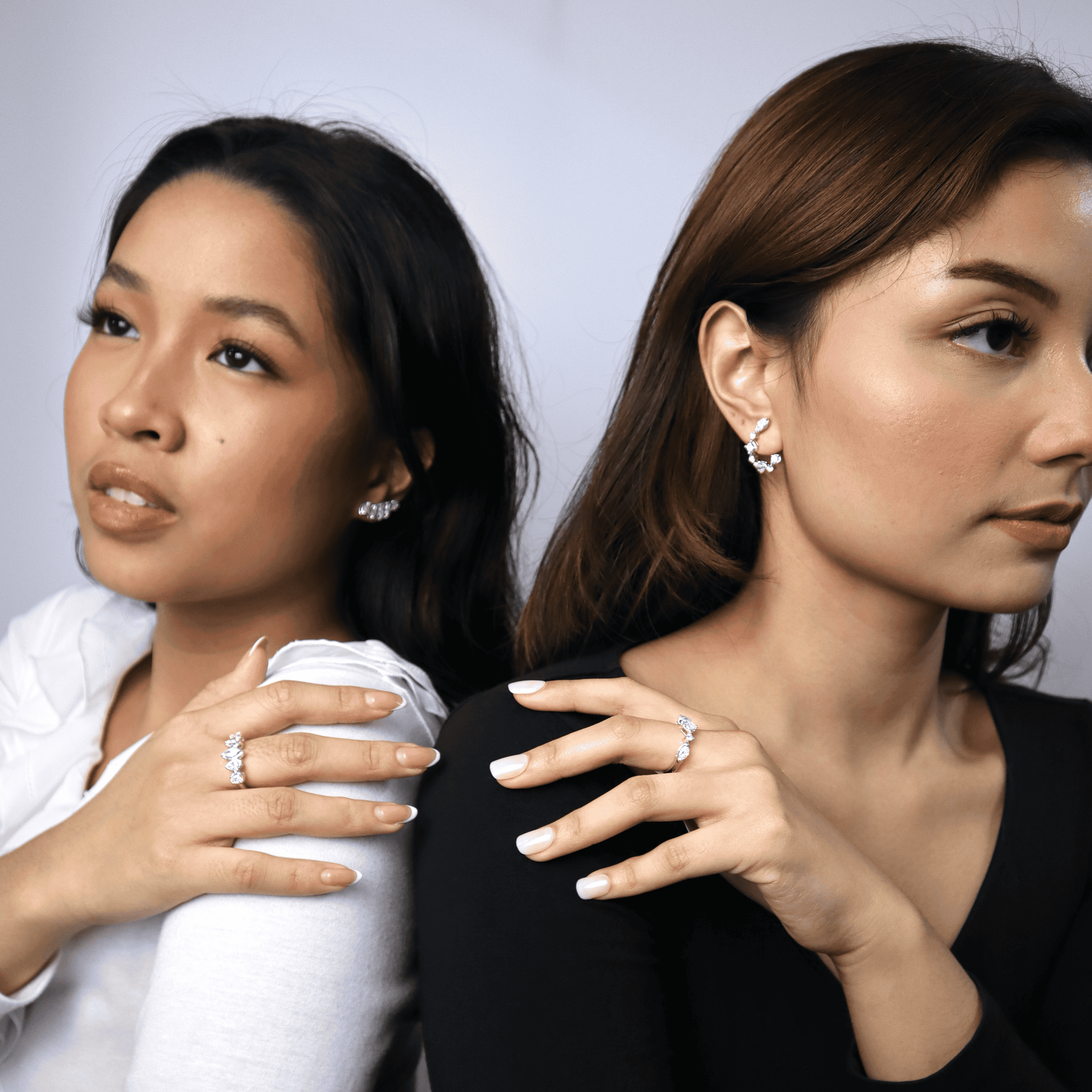Fancy Diamond Terno Set – 14K White Gold