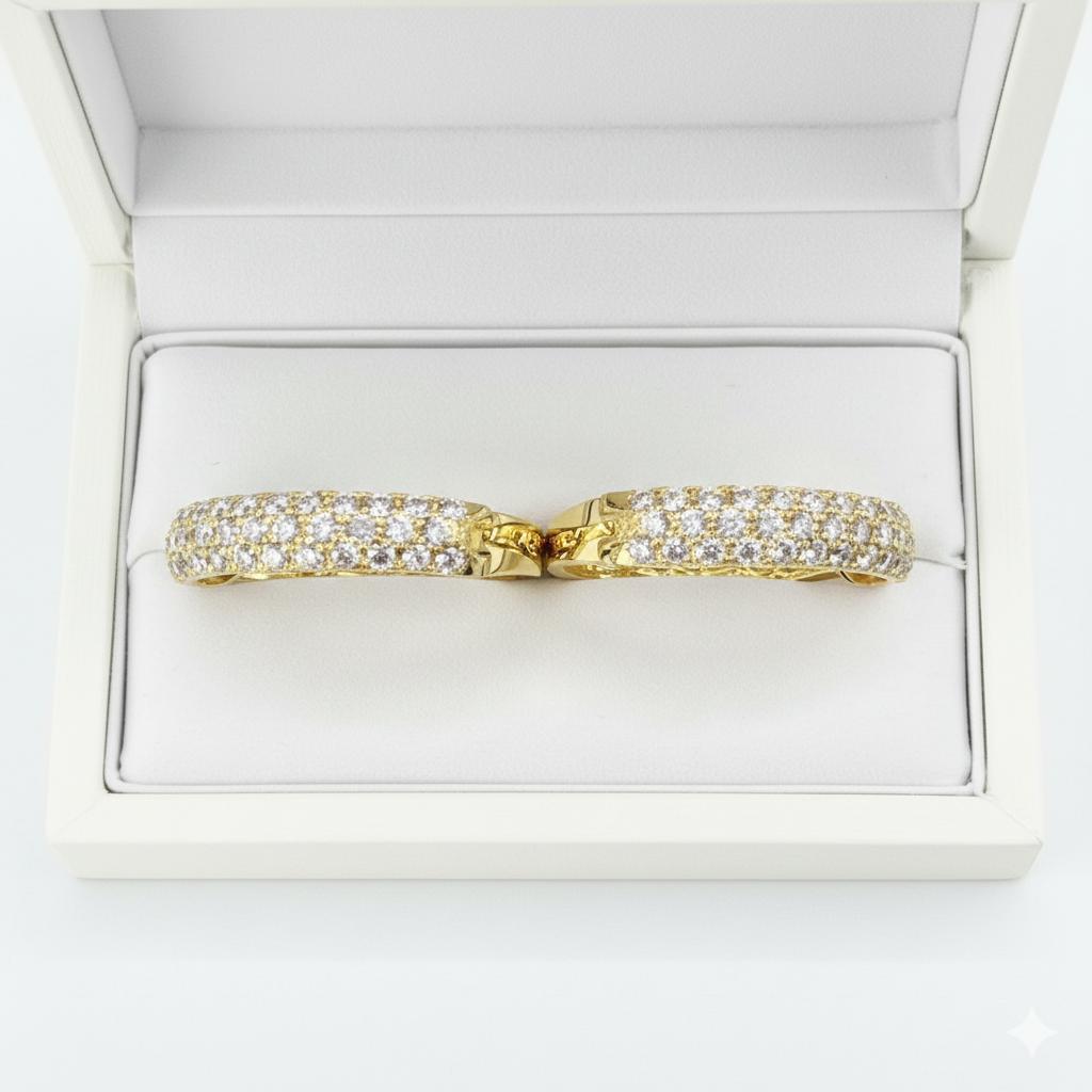 Diamond Creolla Earrings – 14K Yellow Gold (SOLD - INQUIRE FOR MADE TO ORDER)