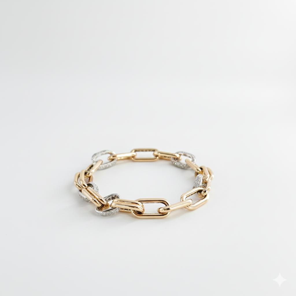 Bracelet – 18K Rose/White Gold with Diamonds (SOLD - INQUIRE FOR MADE TO ORDER)
