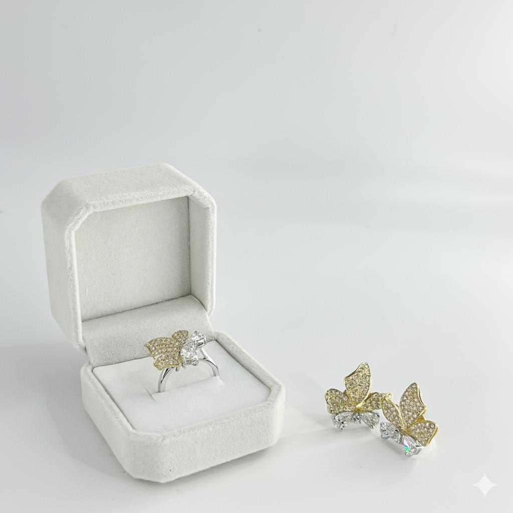 Diamond Terno Set – 14K Yellow & White Gold