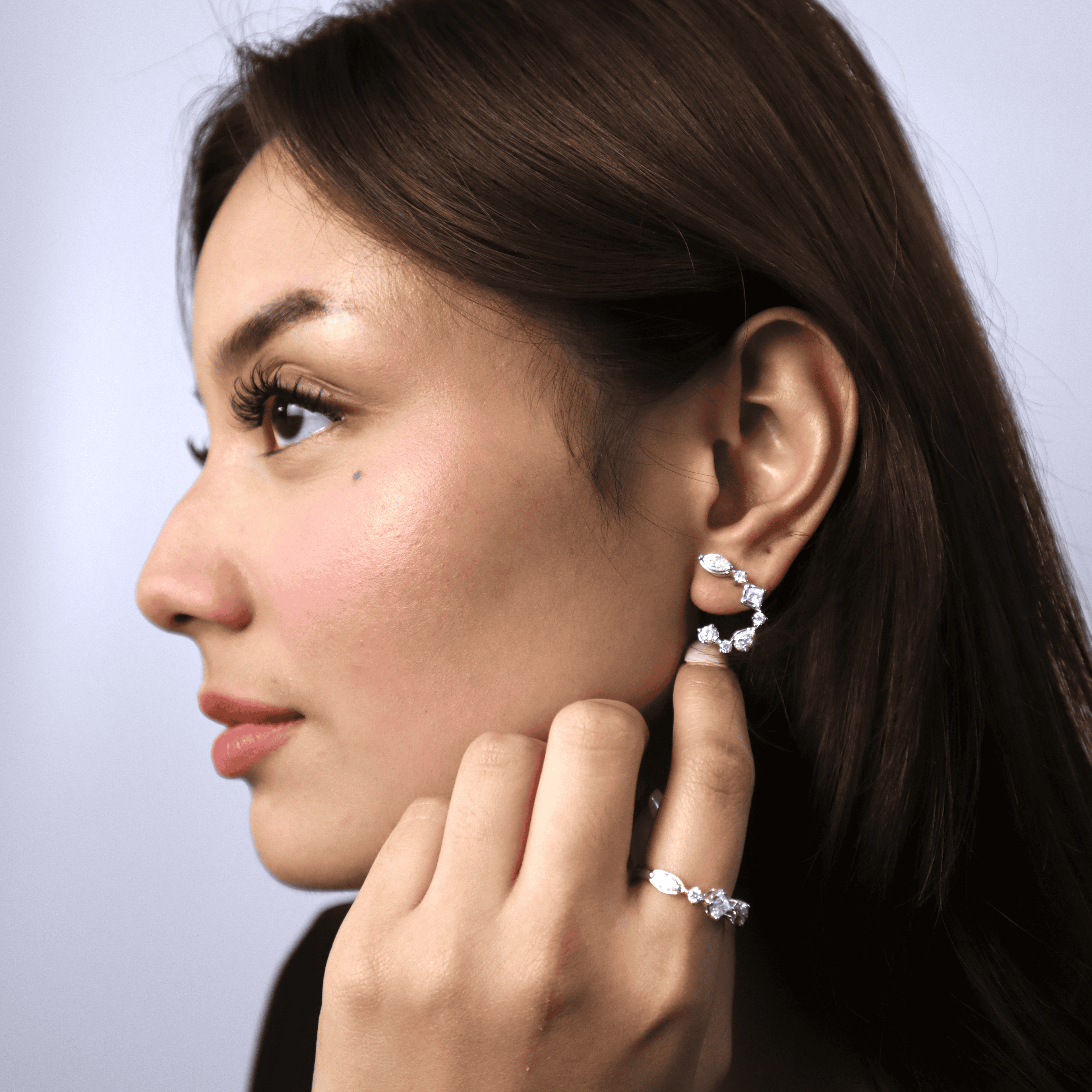 Fancy Diamond Terno Set – 14K White Gold