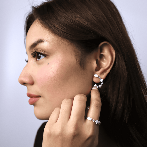 Fancy Diamond Terno Set – 14K White Gold