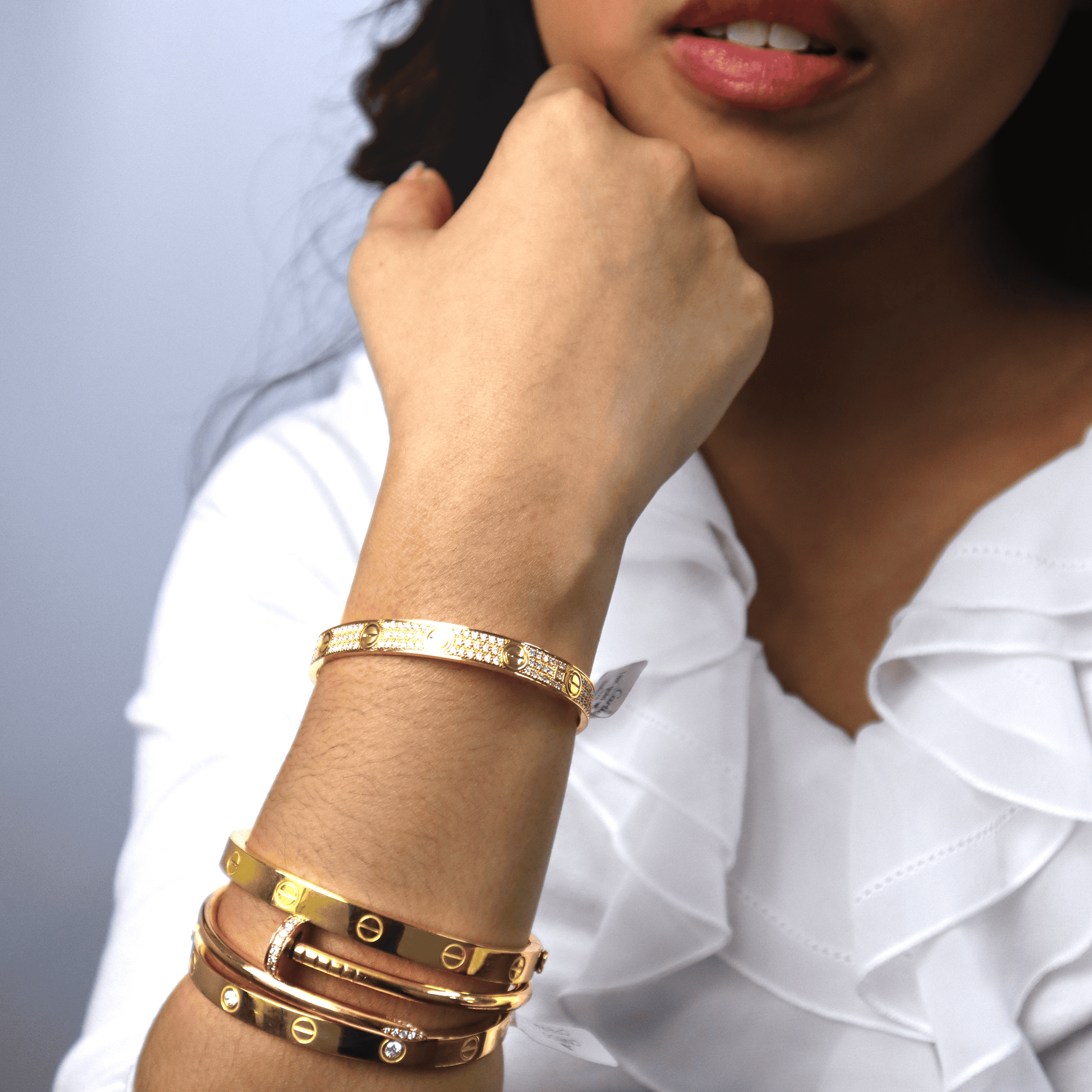 Love Bangle 18CM -Yellow Gold 18K