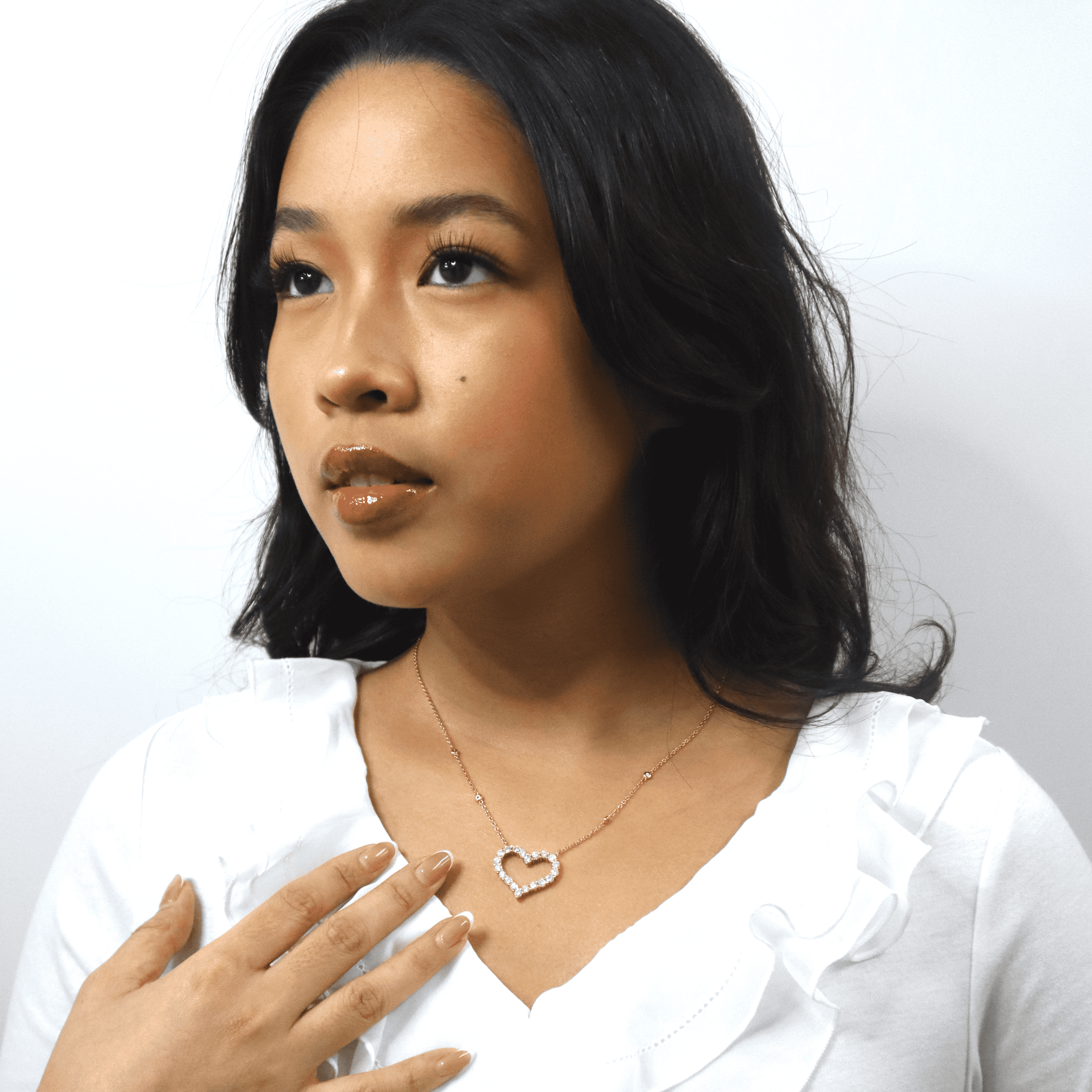 Diamond Heart Necklace – 18K Rose Gold (SOLD - INQUIRE FOR MADE TO ORDER)