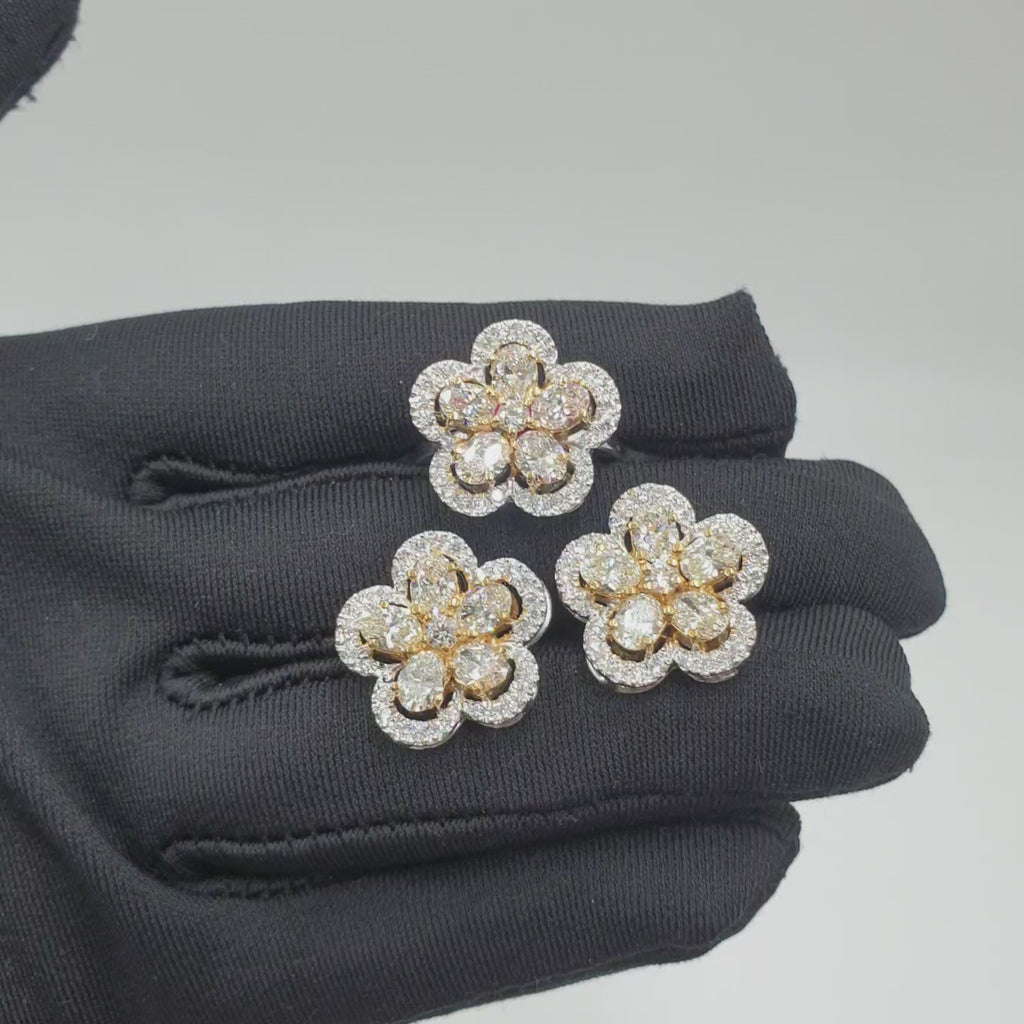 Flower Terno - 14K White Gold/Yellow Gold