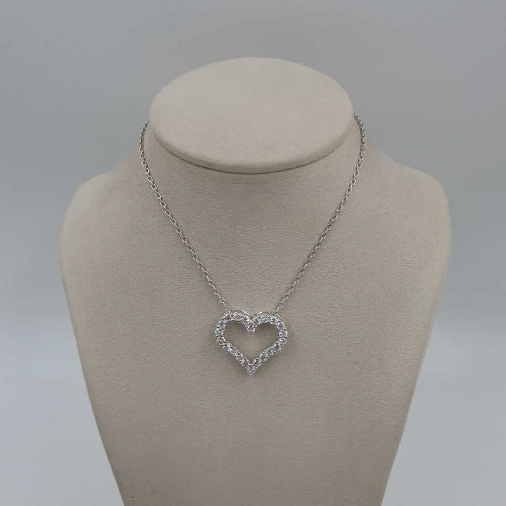 Heart Pendant - 14K White Gold