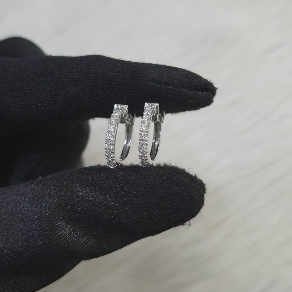 Pair Earring - 18K White Gold