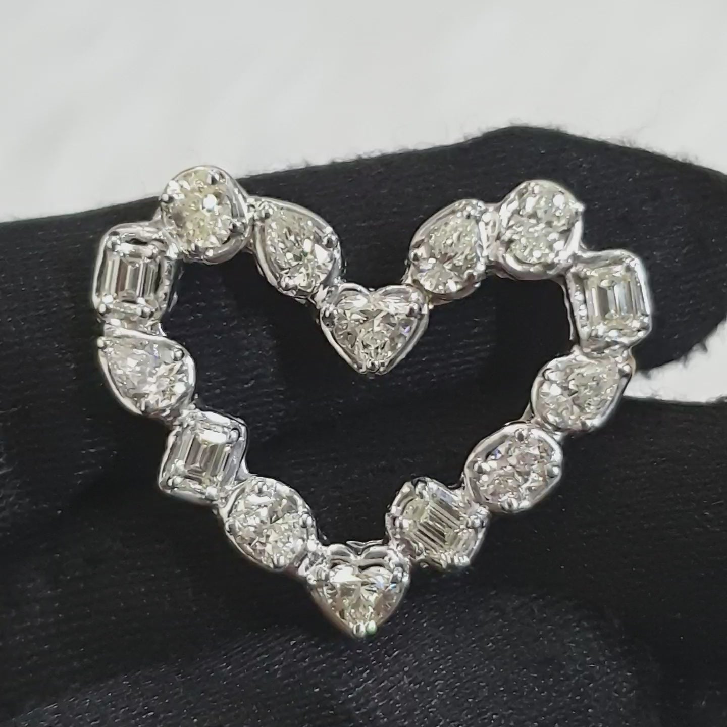 Heart Pendant - 14K White Gold (SOLD - INQUIRE FOR MADE TO ORDER)
