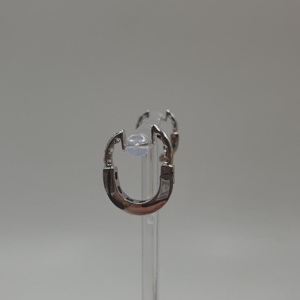 Padlock Earrings - 18K White Gold (SOLD - INQUIRE FOR MADE TO ORDER)