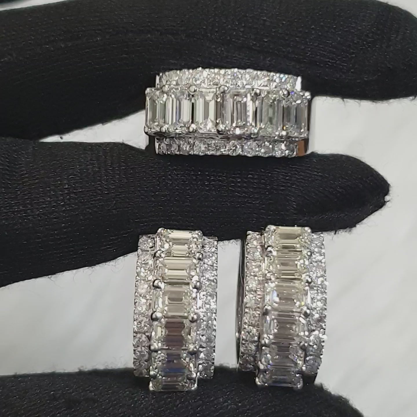 Creole Emerald Terno – 14K White Gold