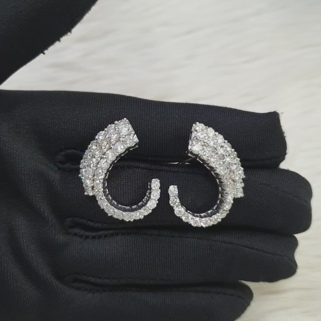 Pair Earring -14K White Gold