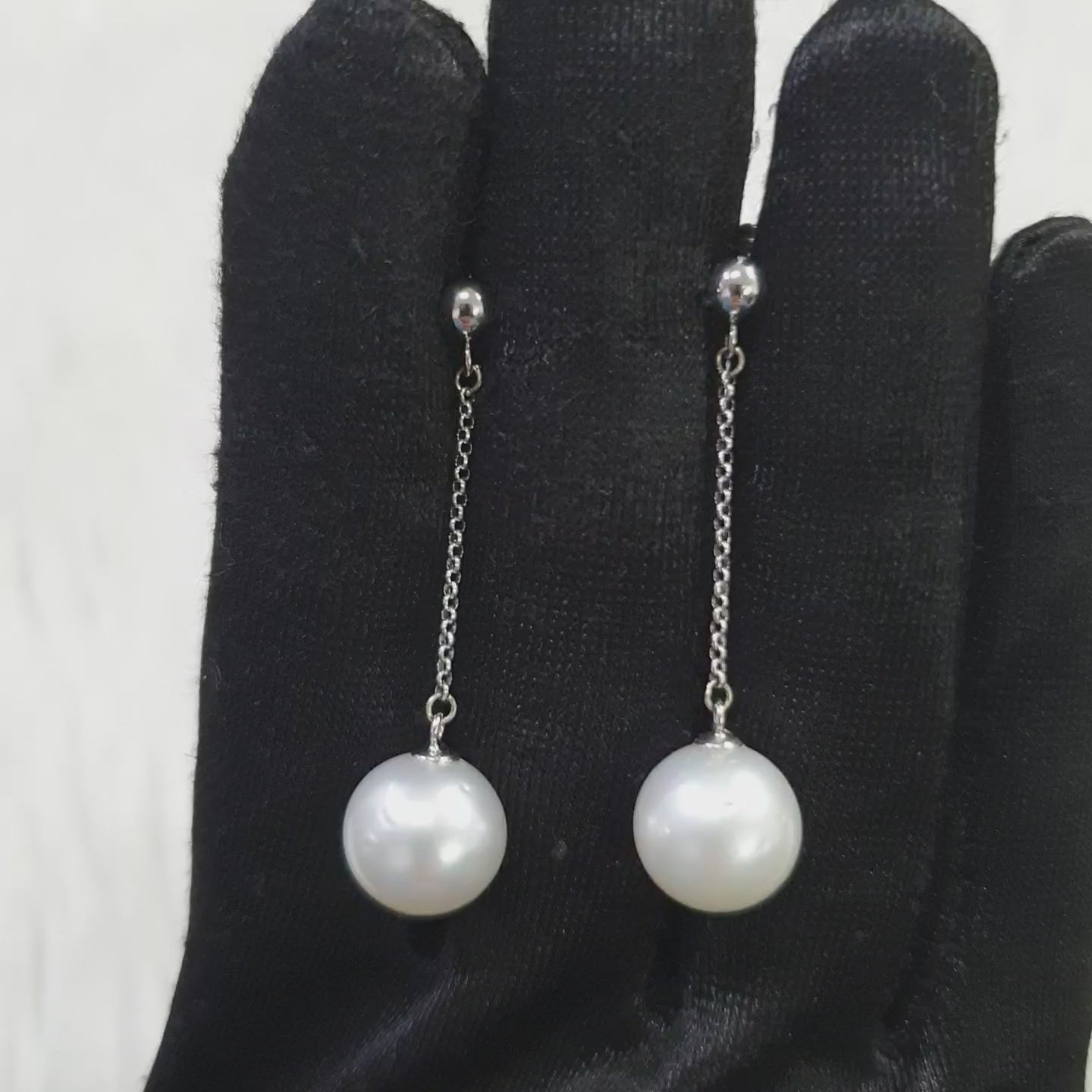 Pearl Drop Earring - 18K White Gold
