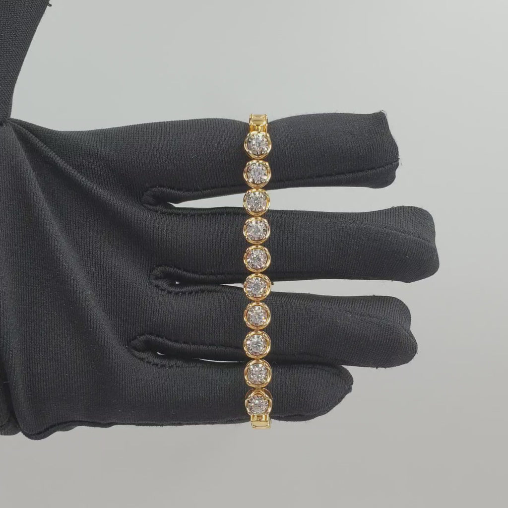 Tennis Bracelet - 18K Yellow Gold