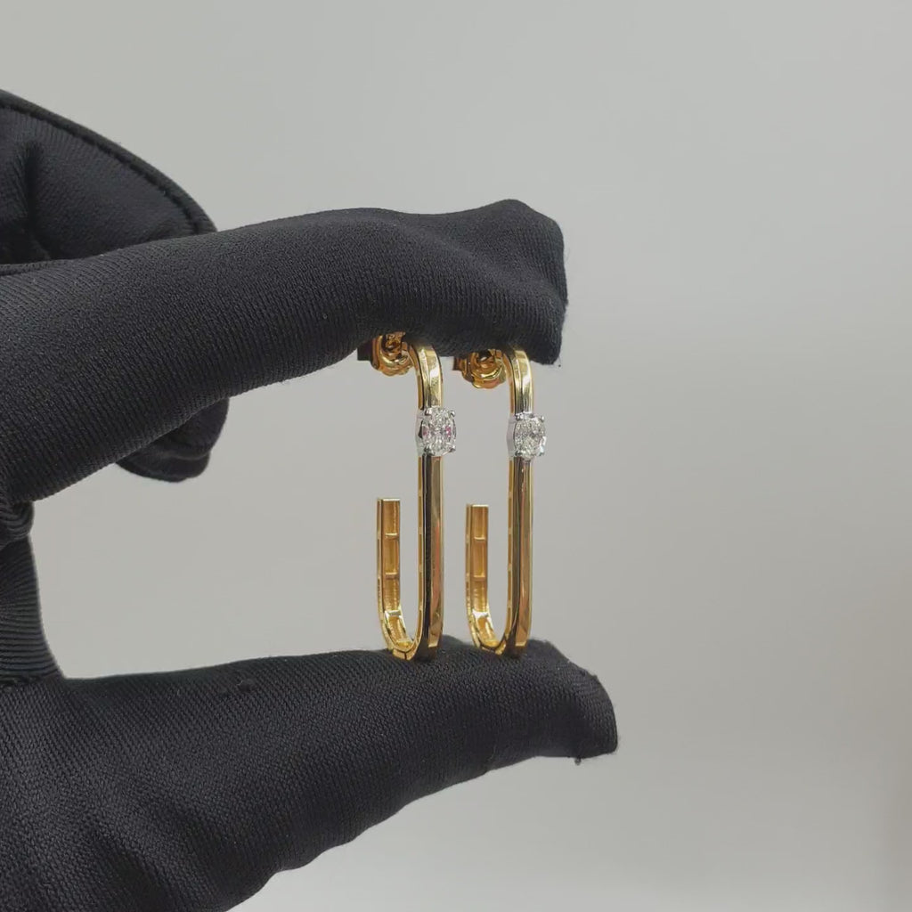 Pair Earring - 18K Yellow Gold