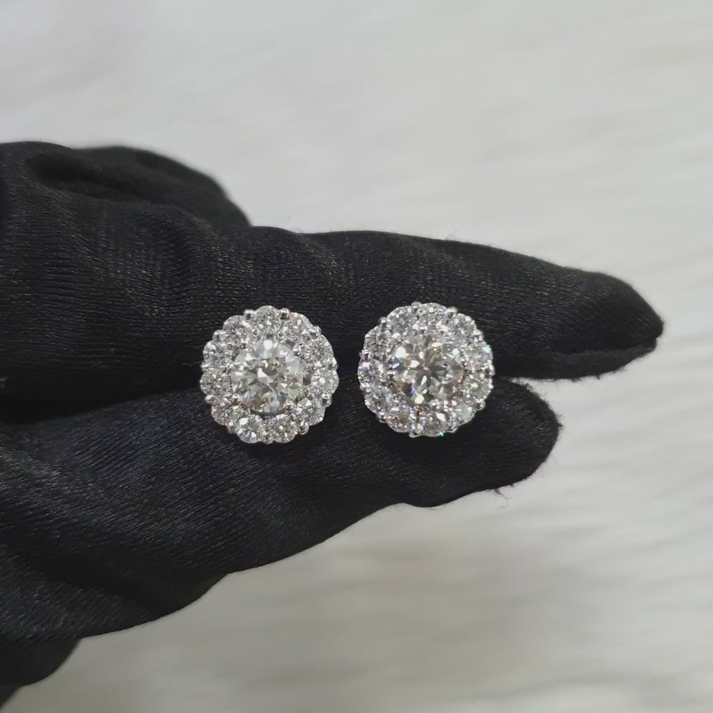 Detachable Pair Earring - 14K White Gold