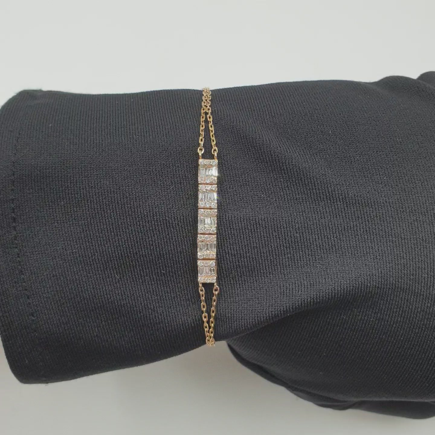 Baguette and Titus Bracelet 18K Rose Gold