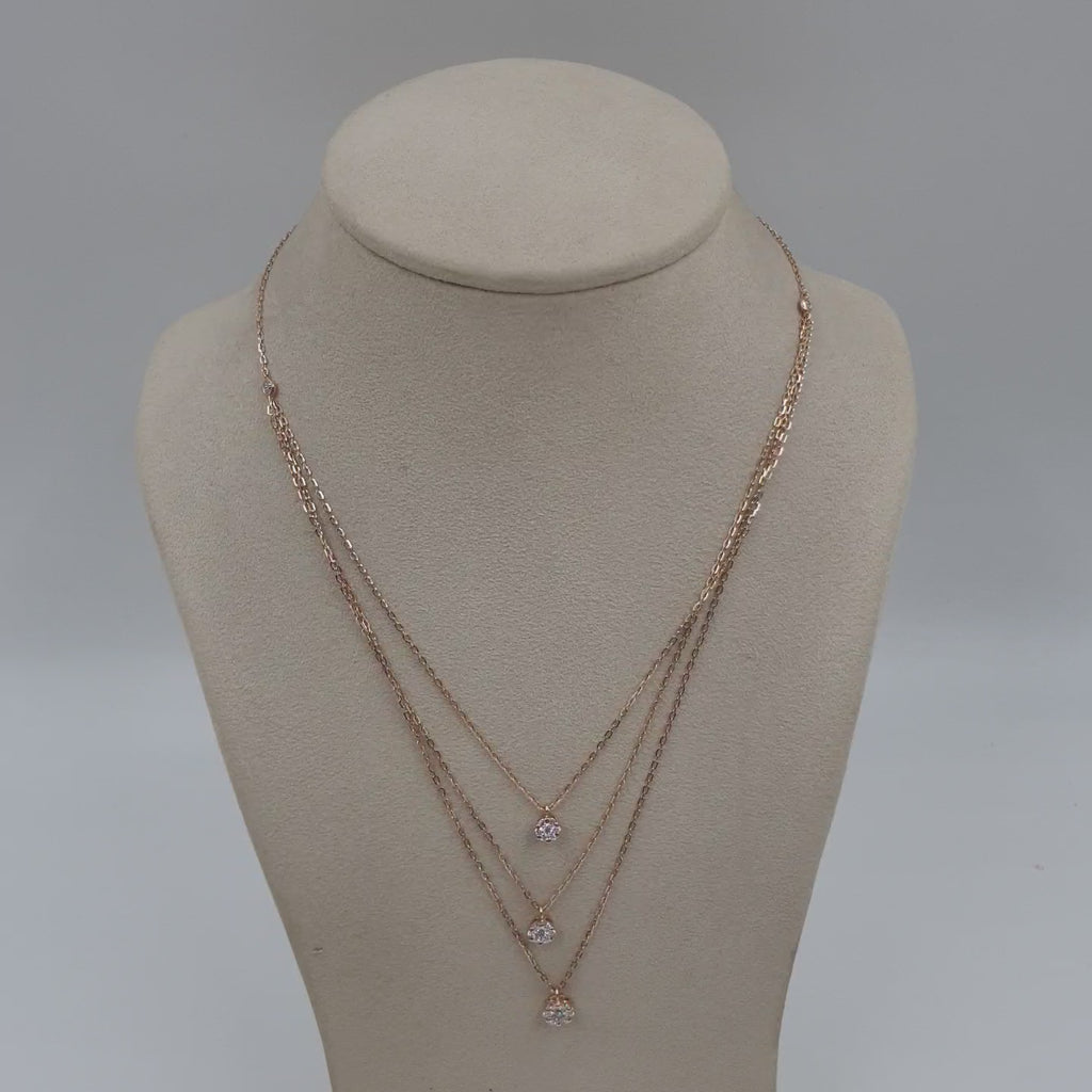 THREE LINER ROSITAS NECKLACE - 18K Rose Gold
